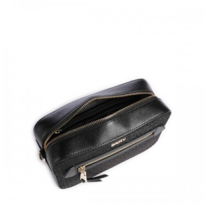 DKNY Bryant Crossbody bag fine grain cow leather, polyester black