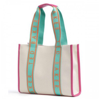 Ted Baker Georjia Tote bag cotton, cow leather beige