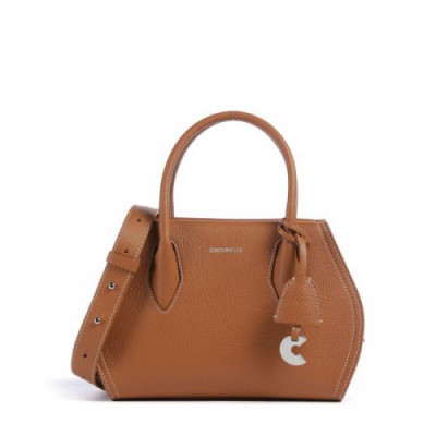 Coccinelle Lord Handbag grained leather brown