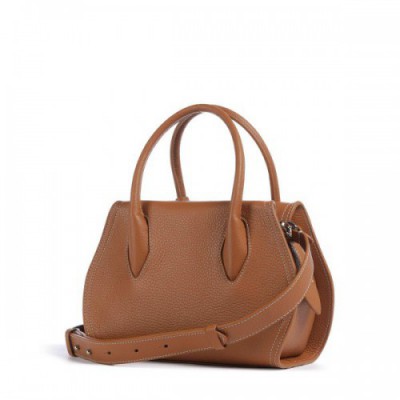 Coccinelle Lord Handbag grained leather brown