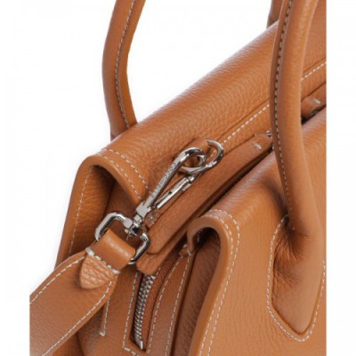 Coccinelle Lord Handbag grained leather brown