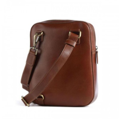 Bugatti Remo Crossbody bag fine grain cow leather cognac