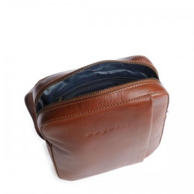 Bugatti Remo Crossbody bag fine grain cow leather cognac