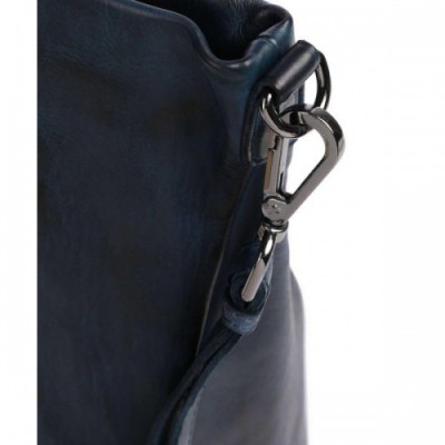 Jack Kinsky Nelson 6 Tote bag grained leather petrol