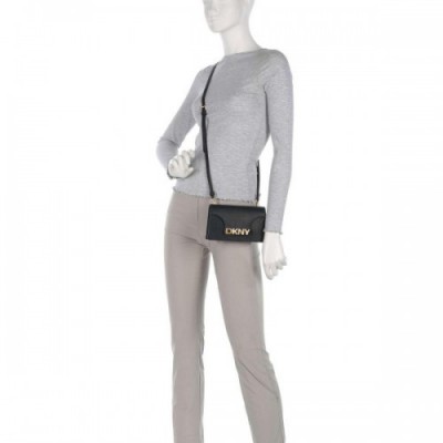 DKNY Avril Crossbody bag saffiano cow leather black