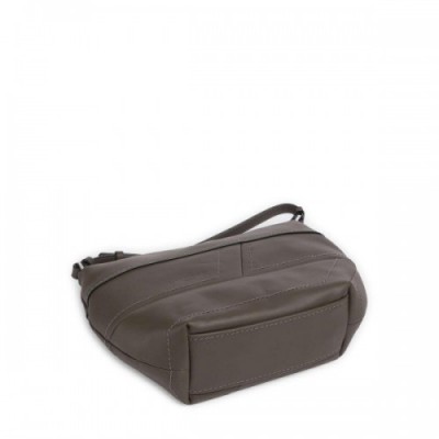 Liebeskind Edda Calf Optic S Crossbody bag fine grain leather dark grey