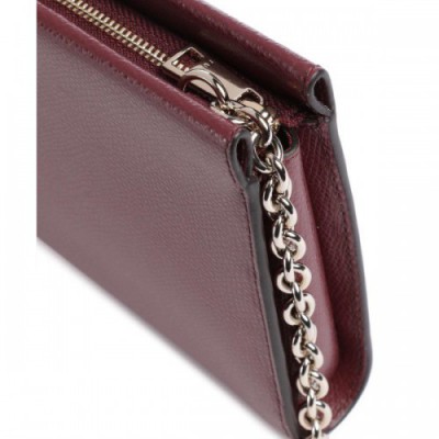 Furla Camelia Mini Crossbody bag grained leather dark red