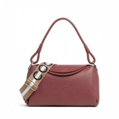 Coccinelle Eclyps Shoulder bag grained leather brown