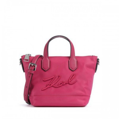 Karl Lagerfeld K/Signature Small Crossbody bag recycled polyamide, polyurethane pink