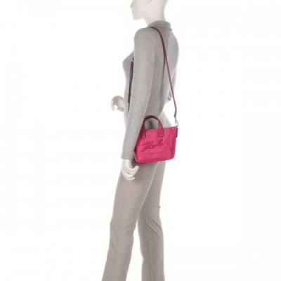 Karl Lagerfeld K/Signature Small Crossbody bag recycled polyamide, polyurethane pink