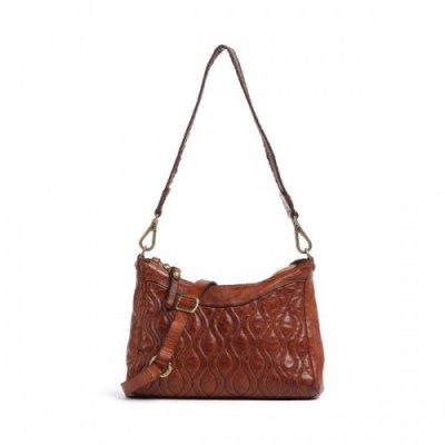 Campomaggi Shoulder bag grained cow leather cognac