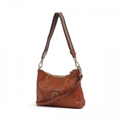 Campomaggi Shoulder bag grained cow leather cognac
