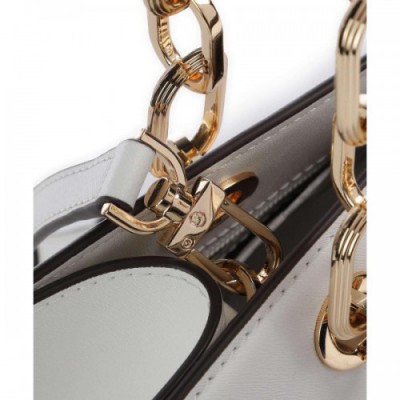 Michael Kors Cynthia Handbag fine grain cow leather white