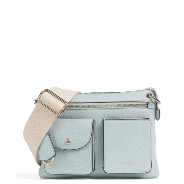 Radley London Berwick Street Crossbody bag grained cow leather blue grey