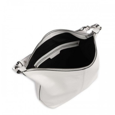 Liebeskind Paris 4 Small Pebble M Hobo bag grained cow leather white