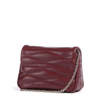 Furla 1927 Mini Soft Crossbody bag fine grain leather dark red