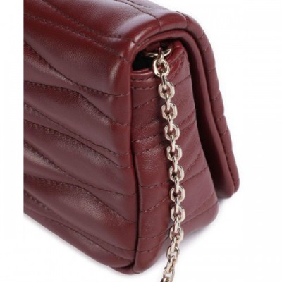 Furla 1927 Mini Soft Crossbody bag fine grain leather dark red