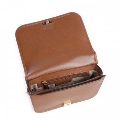 Michael Kors Delancey Crossbody bag fine grain leather brown