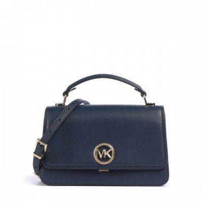 Michael Kors Delancey Handbag fine grain cow leather navy