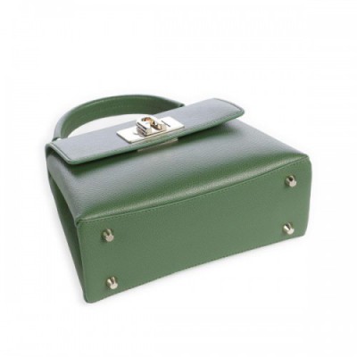 Furla 1927 Mini Crossbody bag grained leather green