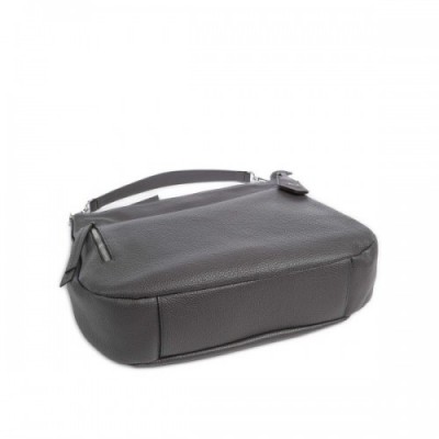 Abro Adria Juna Hobo bag grained cow leather dark grey
