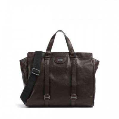 The Bridge Fabio Briefcase 15″ grained cow leather dark brown