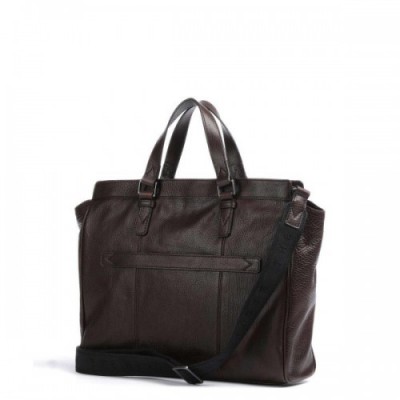 The Bridge Fabio Briefcase 15″ grained cow leather dark brown
