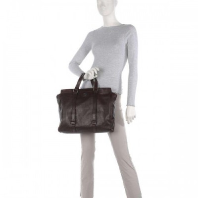 The Bridge Fabio Briefcase 15″ grained cow leather dark brown