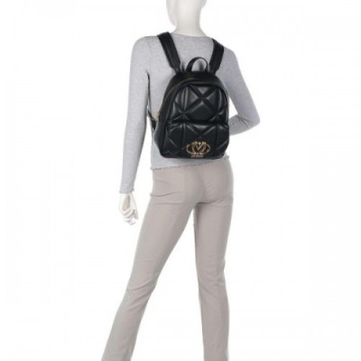 Love Moschino Embossed Q Backpack synthetic black