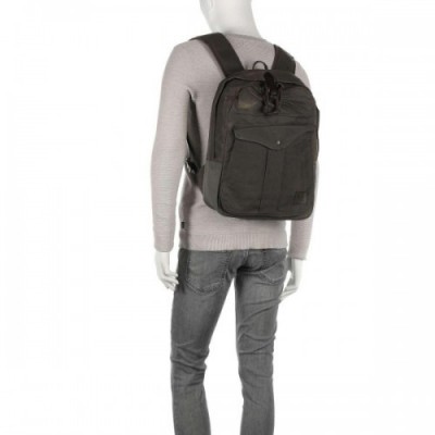 Filson Oil Finish Tin Cloth Journeyman Backpack 15″ cotton greygreen