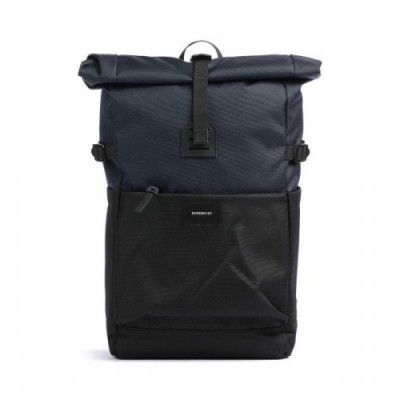 Sandqvist Urban Outdoor Ilon Rolltop backpack 13″ recycled ripstop polyester black/blue