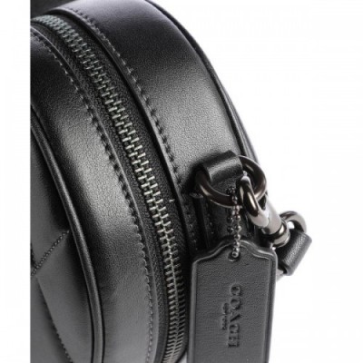 Coach Heart Crossbody bag fine grain leather black