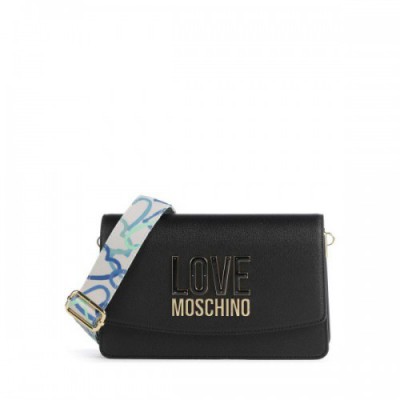 Love Moschino Jelly Logo Crossbody bag synthetic black