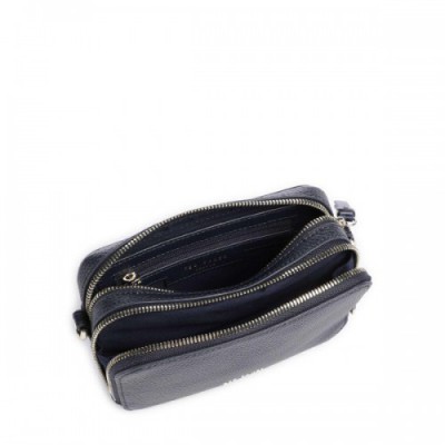 Ted Baker Stunna Crossbody bag grained leather dark blue