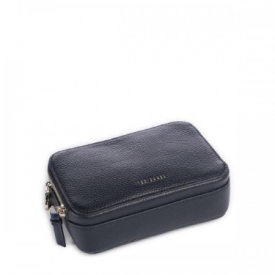 Ted Baker Stunna Crossbody bag grained leather dark blue