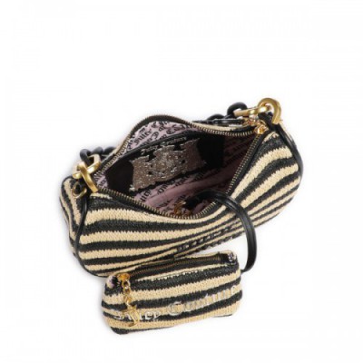 Juicy Couture Blossom Straw S Shoulder bag synthetic black/beige