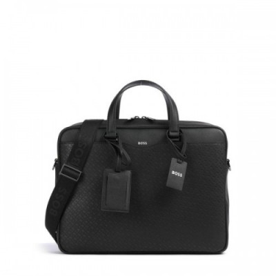BOSS Zair Briefcase 14″ bonded leather black