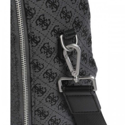 Guess Pisa 4G Jacquard Stripe Weekend bag dark grey 60 cm