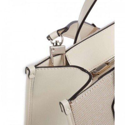 Guess G Status Handbag cotton, polyester beige/white