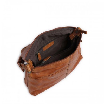 Spikes & Sparrow Apache Kimberley Shoulder bag grained leather brown