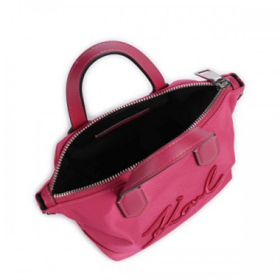 Karl Lagerfeld K/Signature Small Crossbody bag recycled polyamide, polyurethane pink