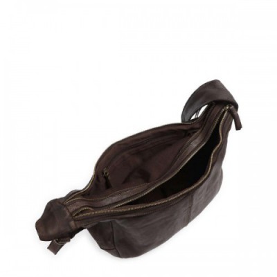 Harold's Submarine Shoulder bag soft cow leather dark brown