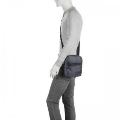 Piquadro Wollem Crossbody bag recycled polyester dark grey