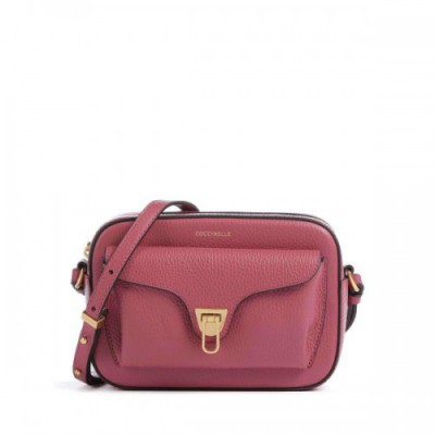 Coccinelle Beat Soft Crossbody bag grained cow leather antique pink
