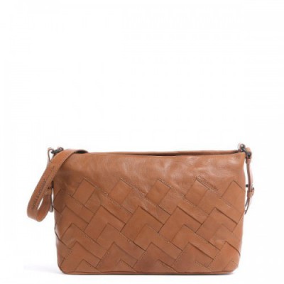 Aunts & Uncles Grandma's Luxury Club Mrs. Jam Grid Cake Shoulder bag soft cow leather caramel