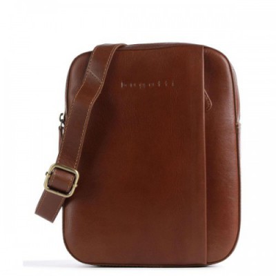 Bugatti Remo Crossbody bag fine grain cow leather cognac