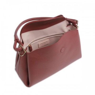 Coccinelle Eclyps Shoulder bag grained leather brown