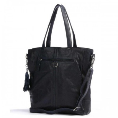 Taschendieb Wien Versöhnungsstraße 1 Tote bag grained cow leather navy