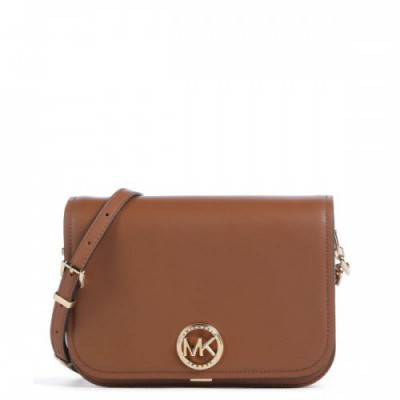 Michael Kors Delancey Crossbody bag fine grain leather brown