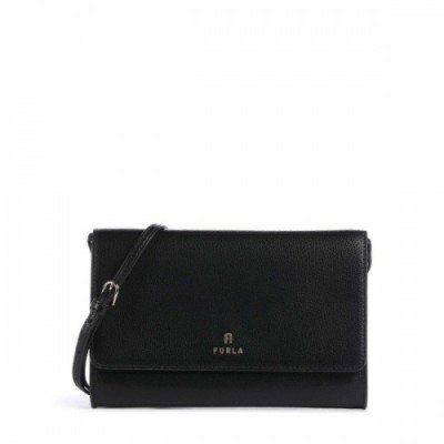 Furla Crossbody bag grained leather black